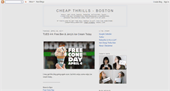 Desktop Screenshot of cheapthrillsboston.net